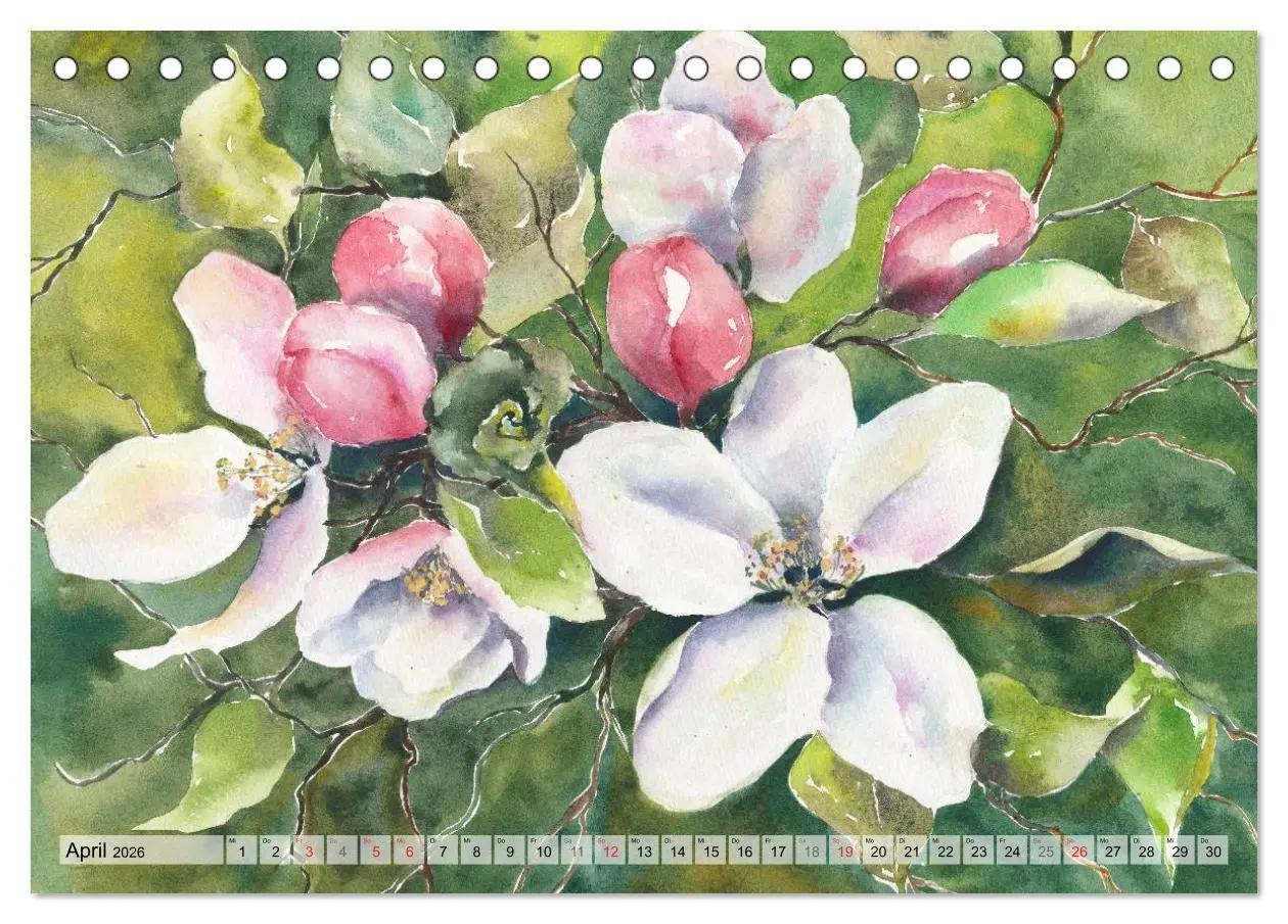 Bild: 9783516071665 | Jahreszeiten Aquarelle (Tischkalender 2026 DIN A5 quer), CALVENDO...