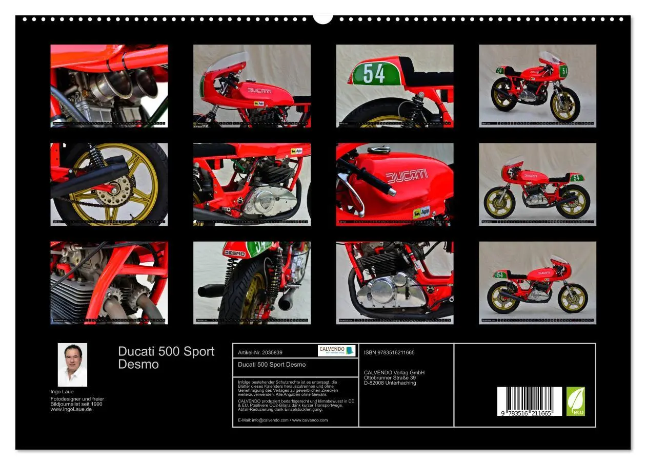 Bild: 9783516211665 | Ducati 500 Sport Desmo (hochwertiger Premium Wandkalender 2026 DIN...