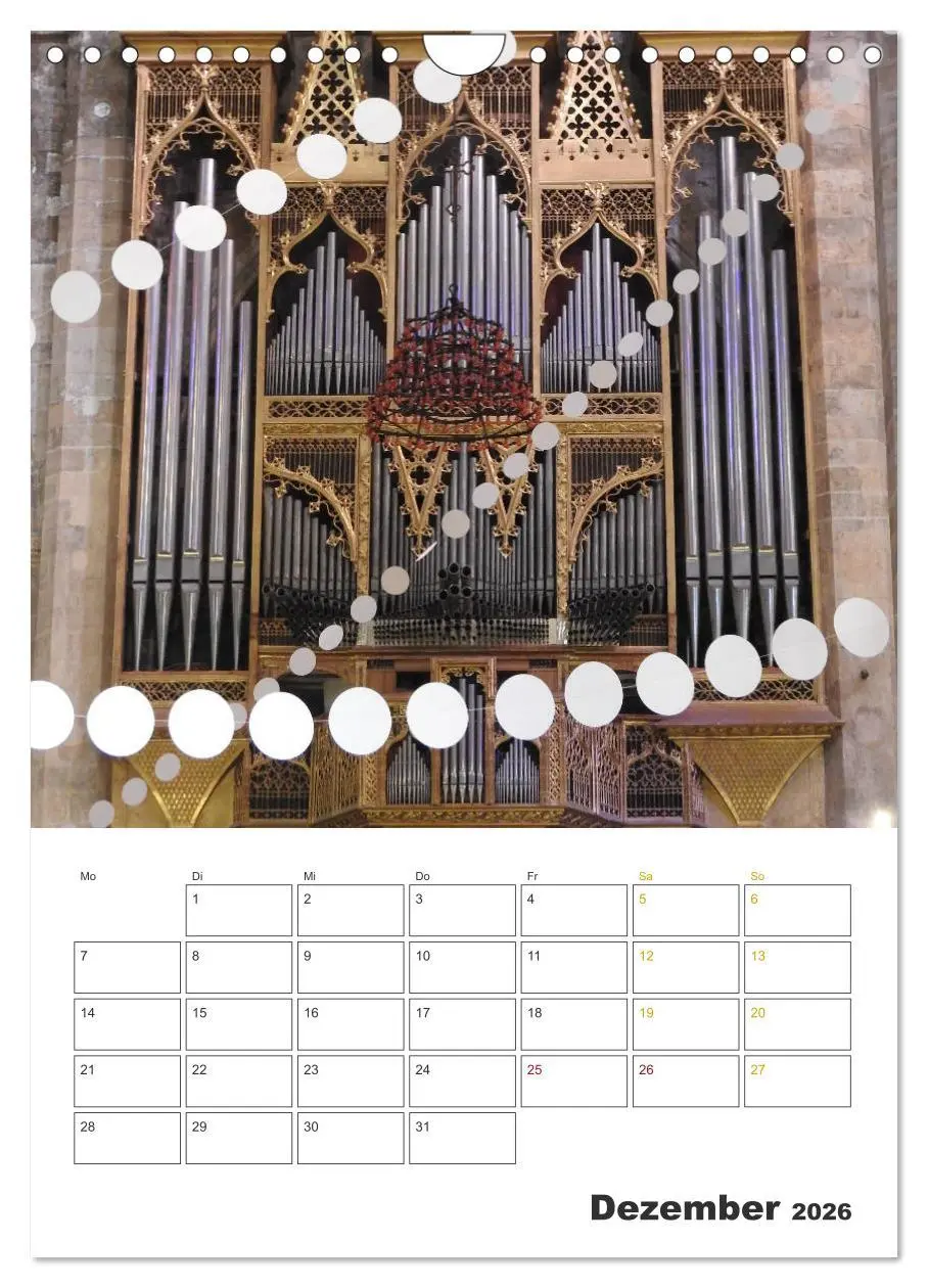 Bild: 9783516381665 | Orgeln zum Verlieben! (Wandkalender 2026 DIN A4 hoch), CALVENDO...