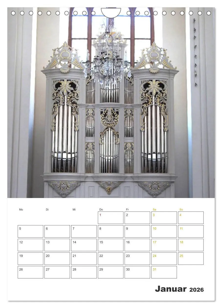 Bild: 9783516381665 | Orgeln zum Verlieben! (Wandkalender 2026 DIN A4 hoch), CALVENDO...