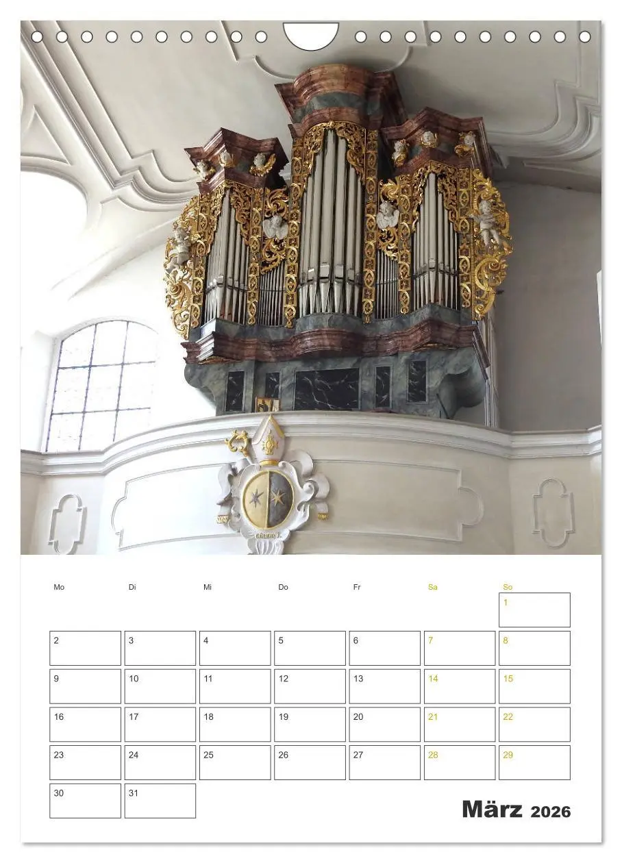 Bild: 9783516381665 | Orgeln zum Verlieben! (Wandkalender 2026 DIN A4 hoch), CALVENDO...