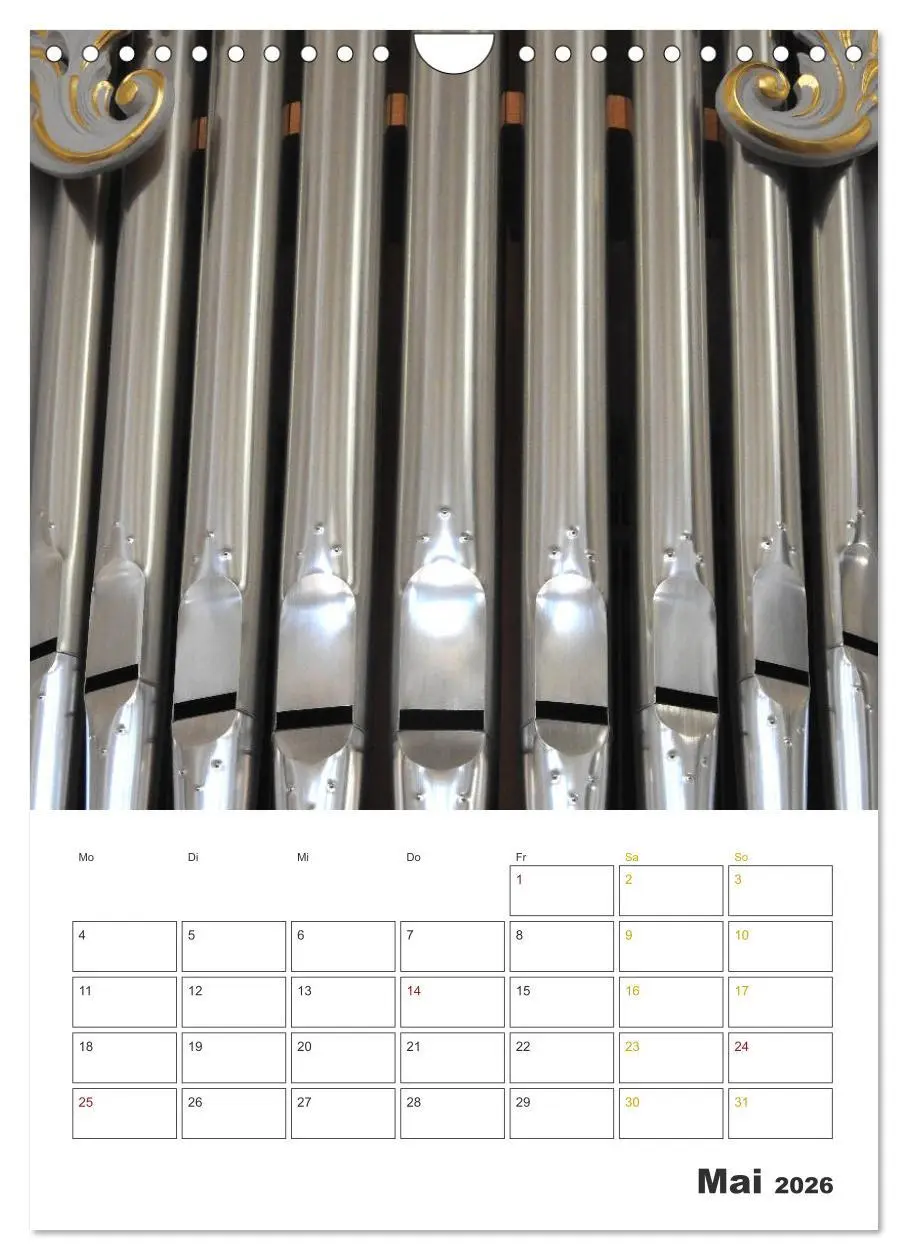 Bild: 9783516381665 | Orgeln zum Verlieben! (Wandkalender 2026 DIN A4 hoch), CALVENDO...