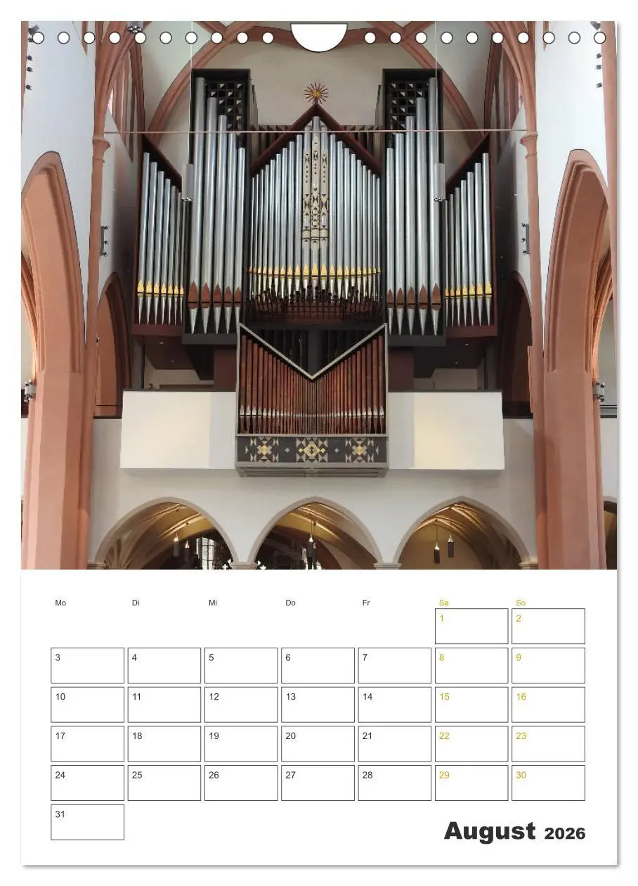 Bild: 9783516381665 | Orgeln zum Verlieben! (Wandkalender 2026 DIN A4 hoch), CALVENDO...