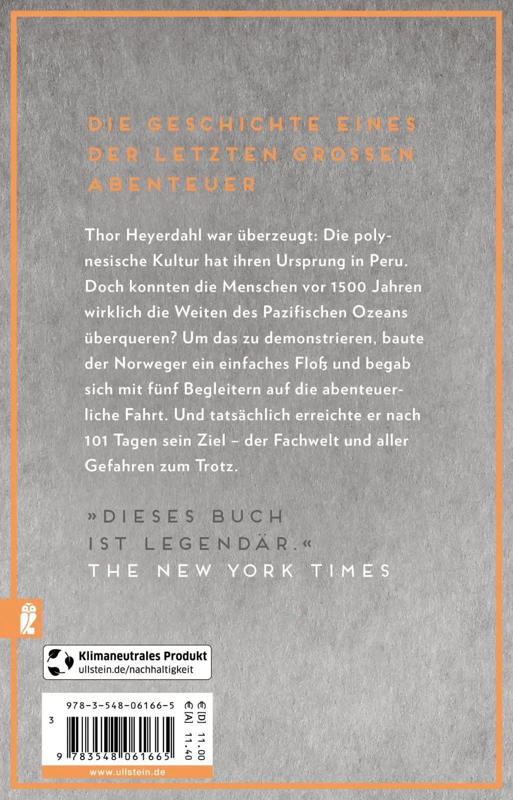 Rückseite: 9783548061665 | Kon-Tiki | Ein Floß treibt über den Pazifik | Thor Heyerdahl | Buch