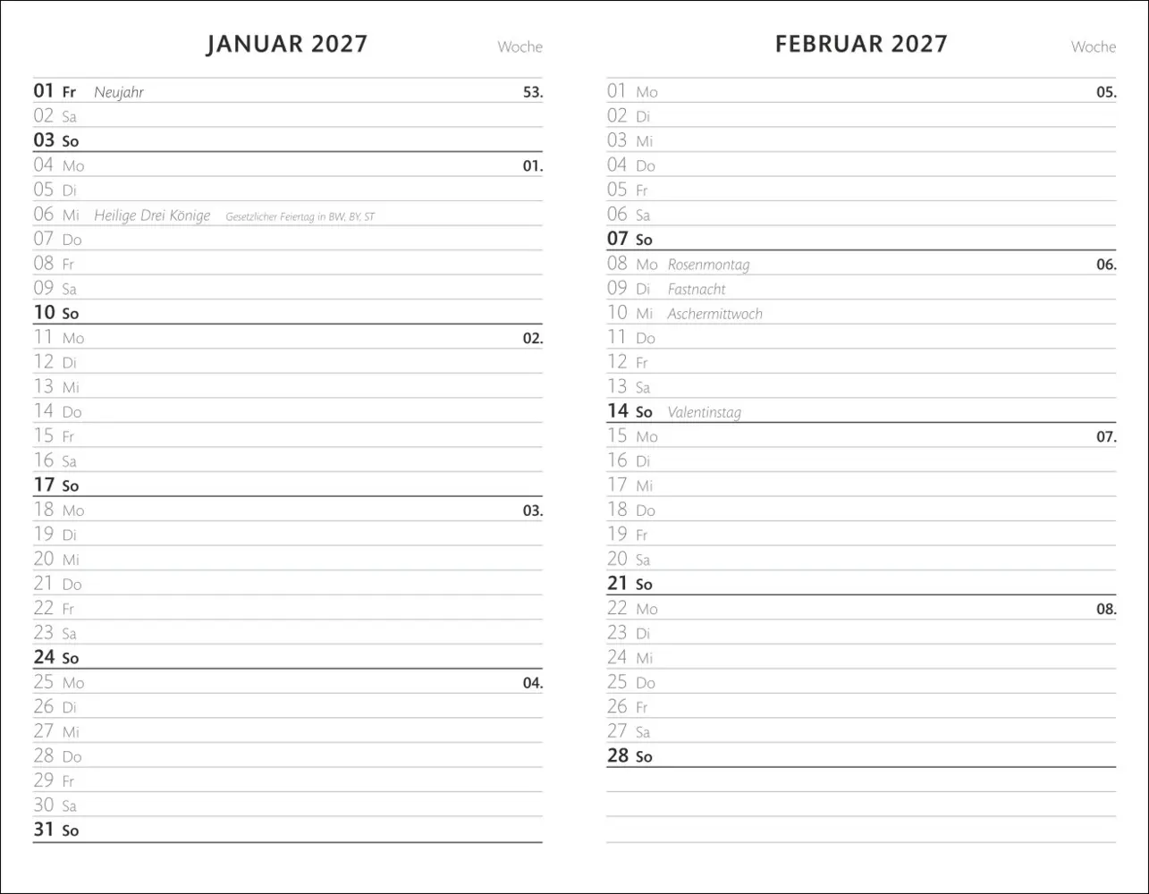 Bild: 9783756411665 | Kombitimer schwarz klein 2026 | Heye | Taschenbuch | Bürokalender Heye