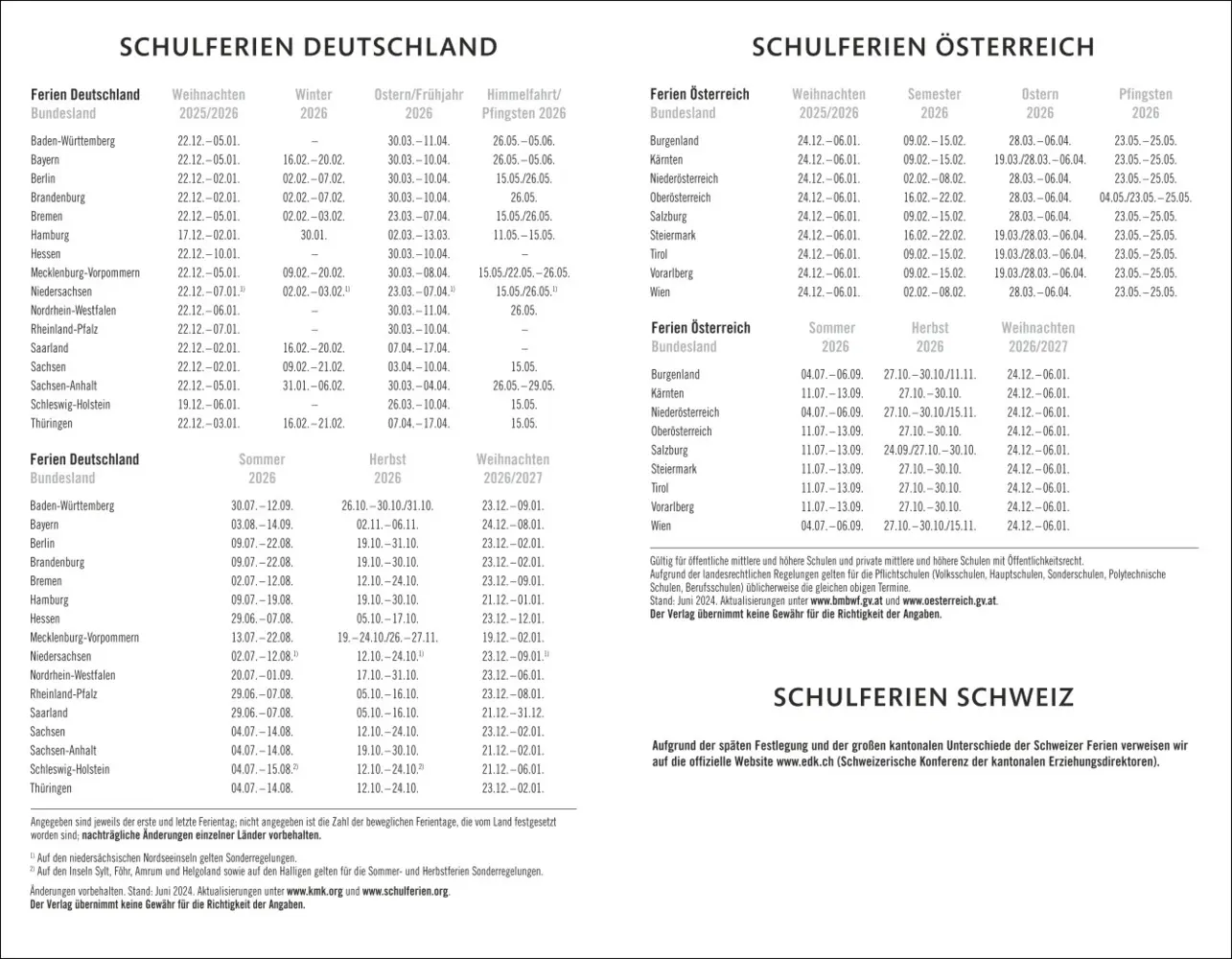 Bild: 9783756411665 | Kombitimer schwarz klein 2026 | Heye | Taschenbuch | Bürokalender Heye