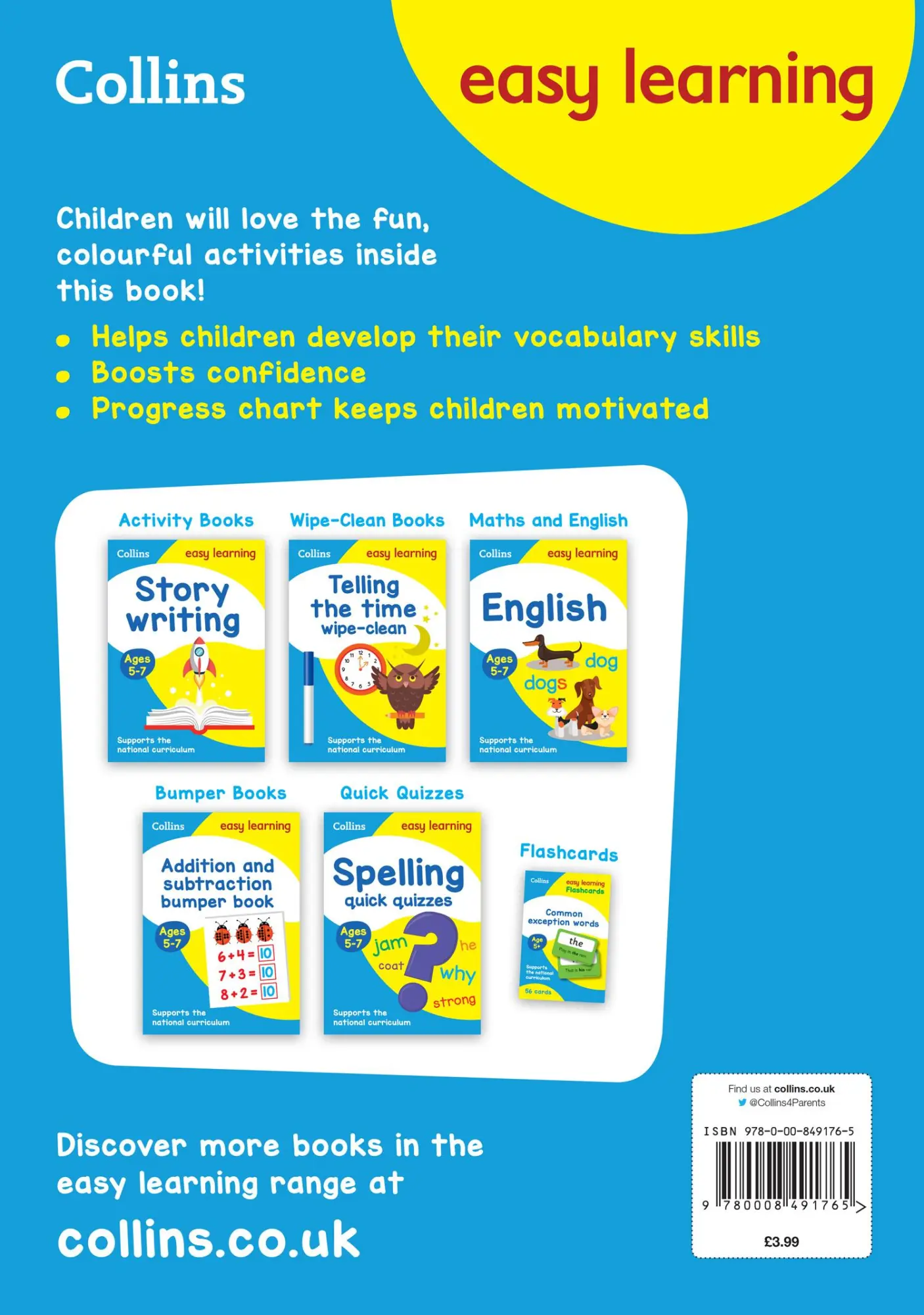 Rückseite: 9780008491765 | Collins Easy Learning Ks1 - Vocabulary Activity Book Ages 5-7 | Buch