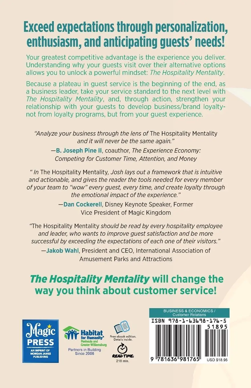 Rückseite: 9781636981765 | The Hospitality Mentality | Josh Liebman | Taschenbuch | Englisch