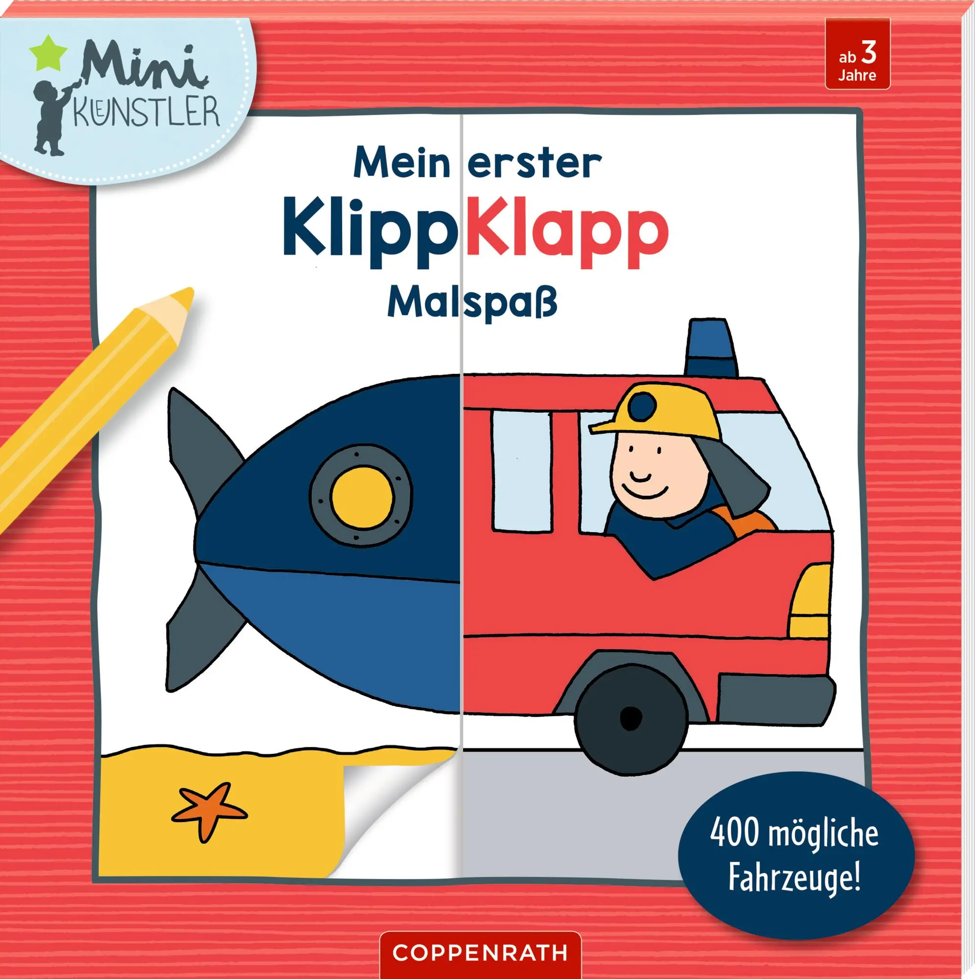 Cover: 9783649651765 | Mein erster Klipp-Klapp-Malspaß | 400 mögliche Fahrzeuge | Madesta