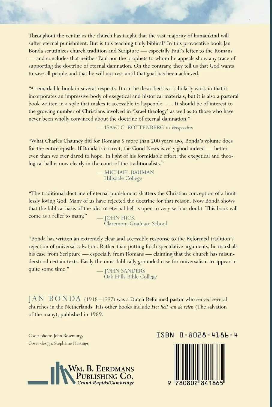 Rückseite: 9780802841865 | The One Purpose of God | Jan Bonda | Taschenbuch | Englisch | 1998