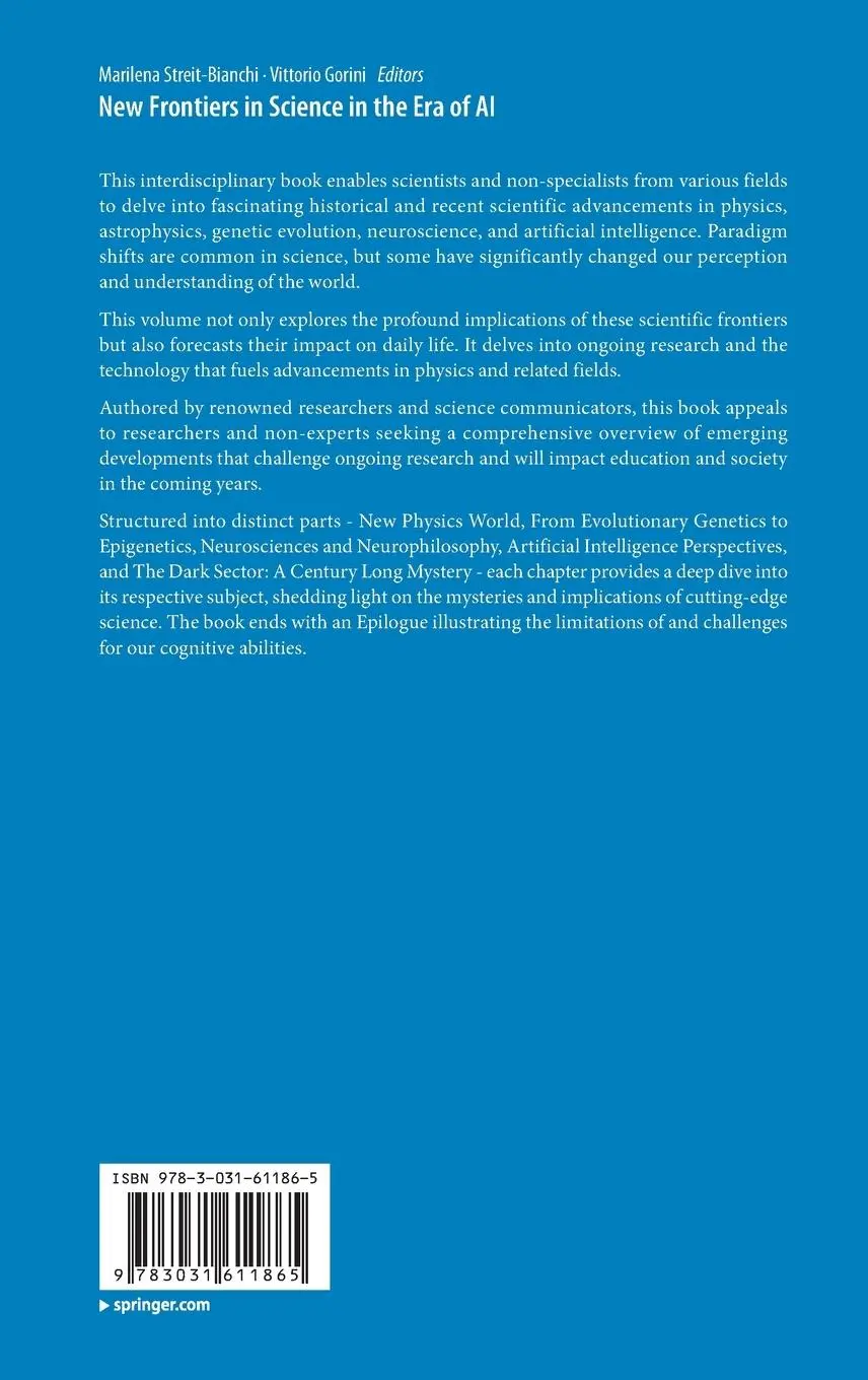 Rückseite: 9783031611865 | New Frontiers in Science in the Era of AI | Vittorio Gorini (u. a.)