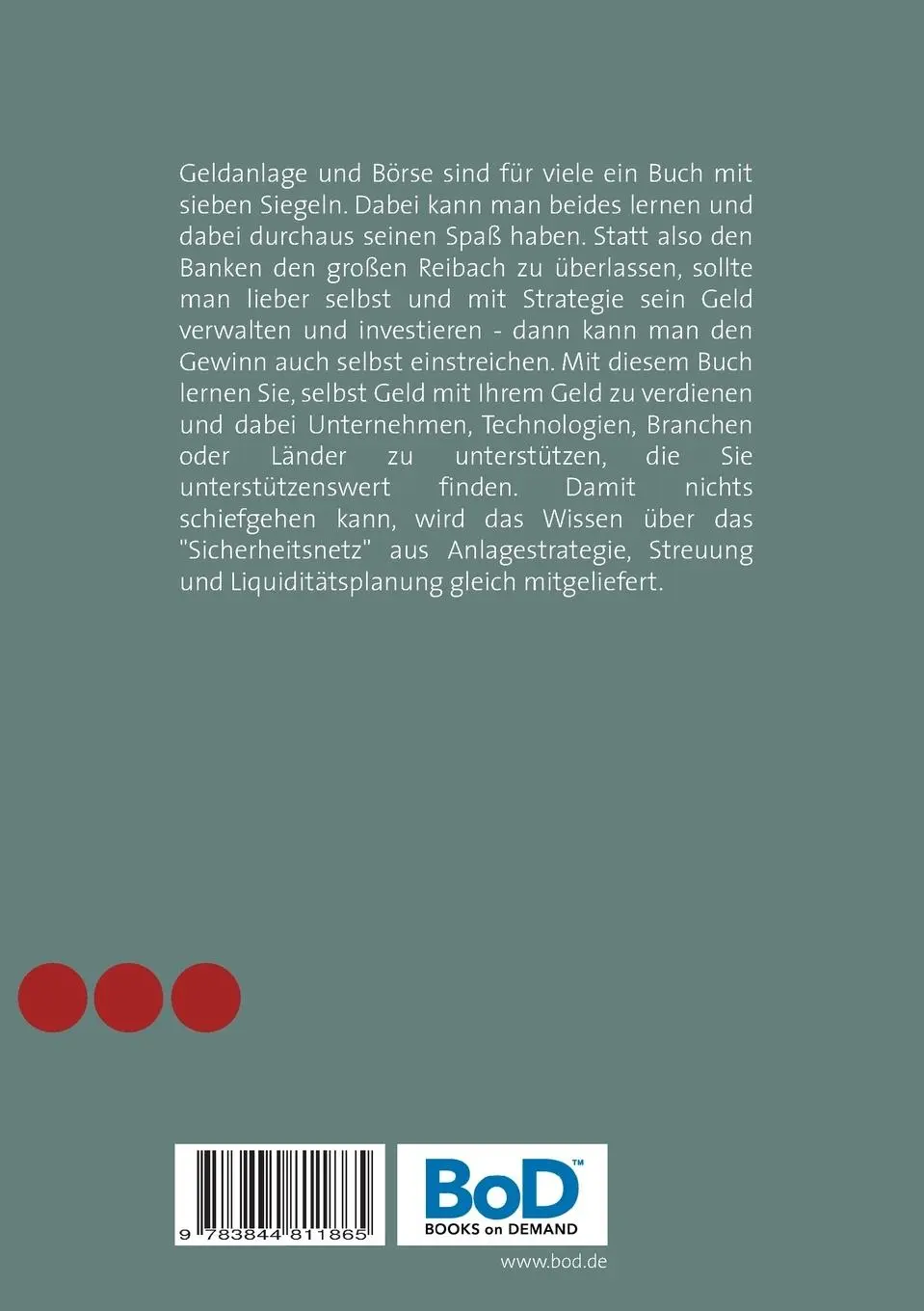 Rückseite: 9783844811865 | Geldanlage und Börse ganz einfach. | So verdienen Sie mit! | Schumann