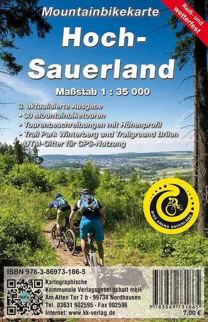 Cover: 9783869731865 | Mountainbikekarte Hoch-Sauerland 1: 35 000 | Mbh | (Land-)Karte | 2019