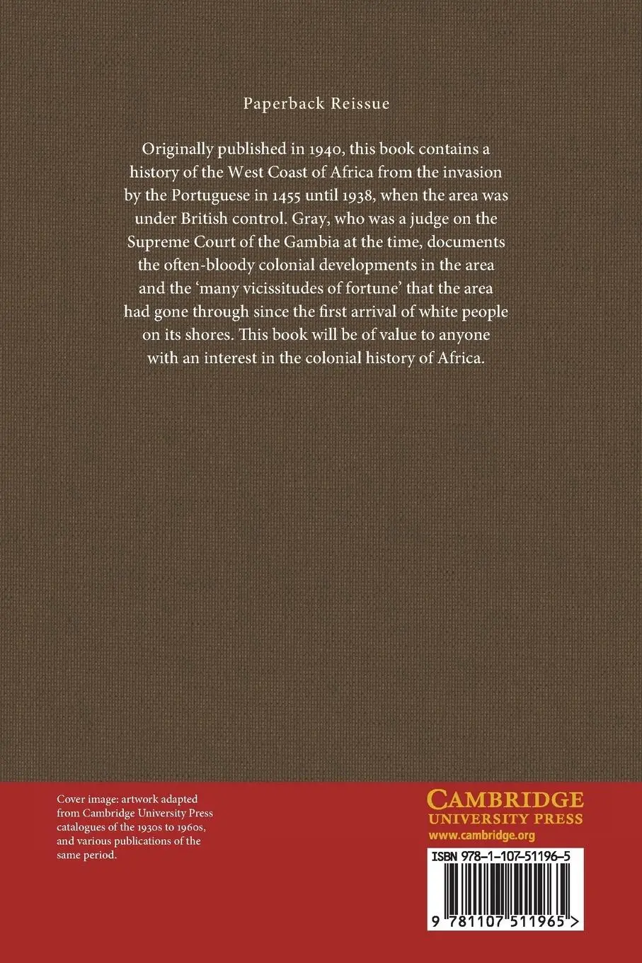 Rückseite: 9781107511965 | A History of the Gambia | J. M. Gray | Taschenbuch | Englisch | 2015