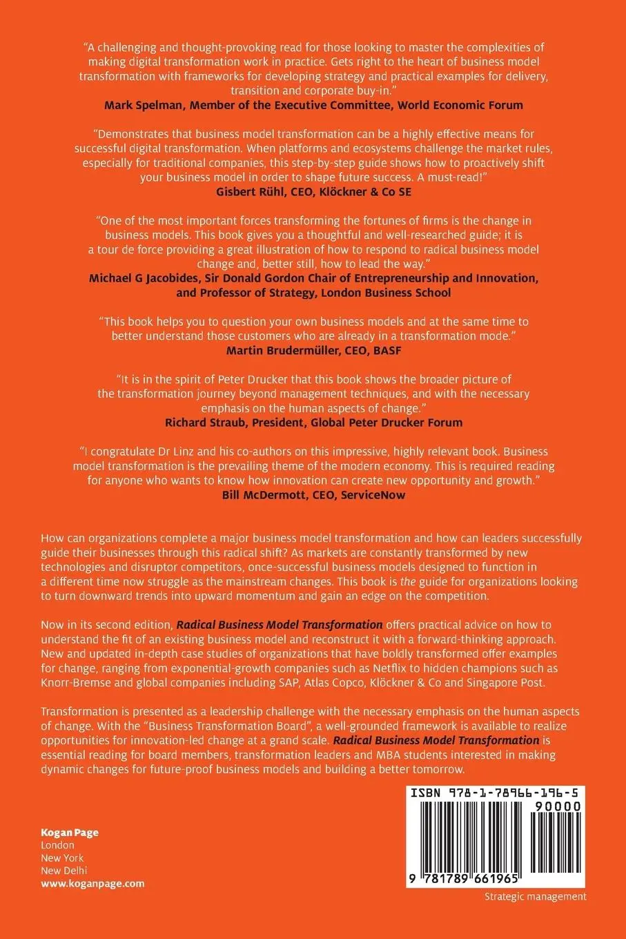 Rückseite: 9781789661965 | Radical Business Model Transformation | Carsten Linz (u. a.) | Buch
