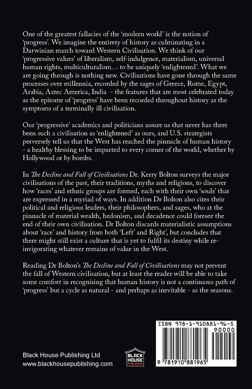 Rückseite: 9781910881965 | The Decline and Fall of Civilisations | Kerry Bolton | Taschenbuch