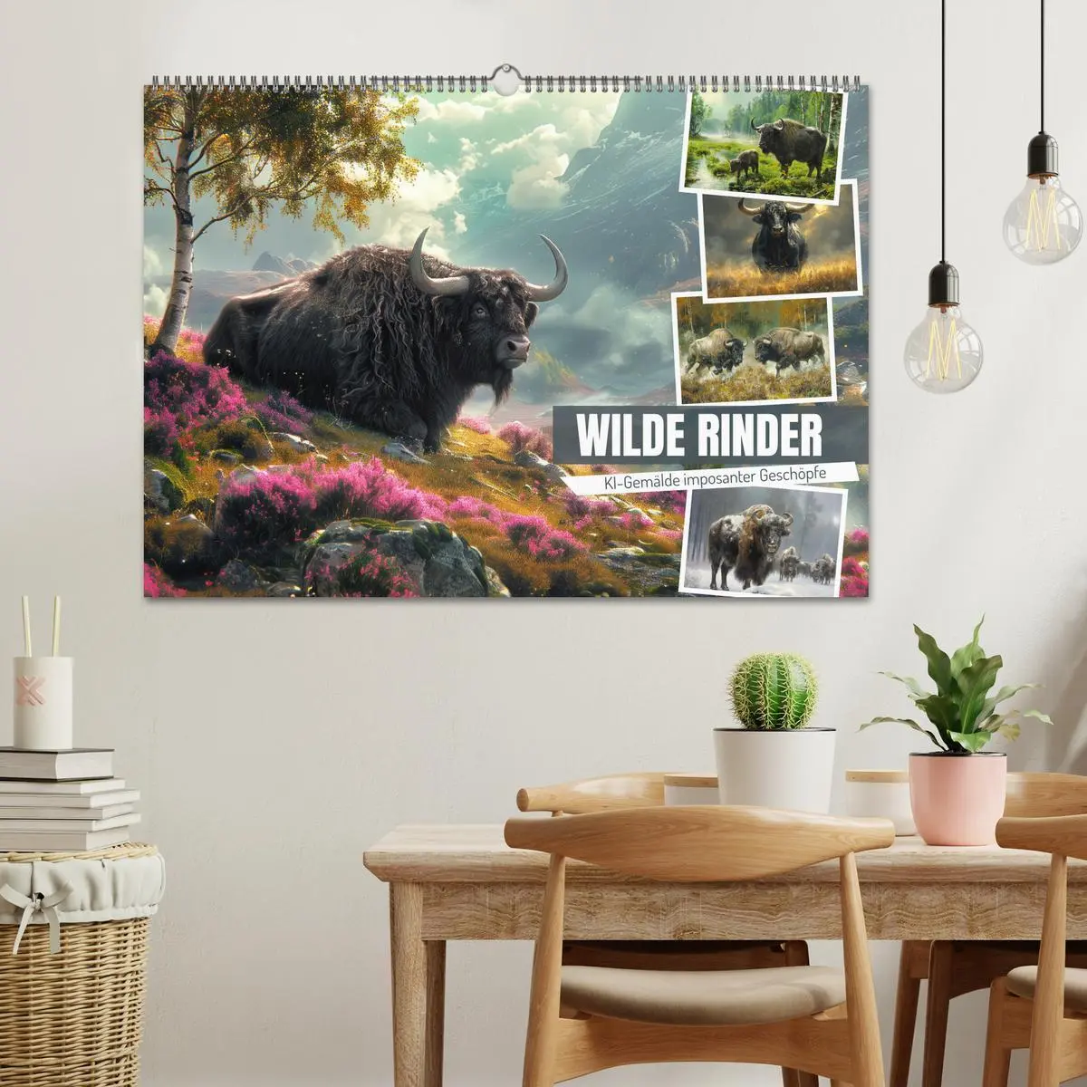 Bild: 9783457261965 | Wilde Rinder (Wandkalender 2026 DIN A2 quer), CALVENDO Monatskalender