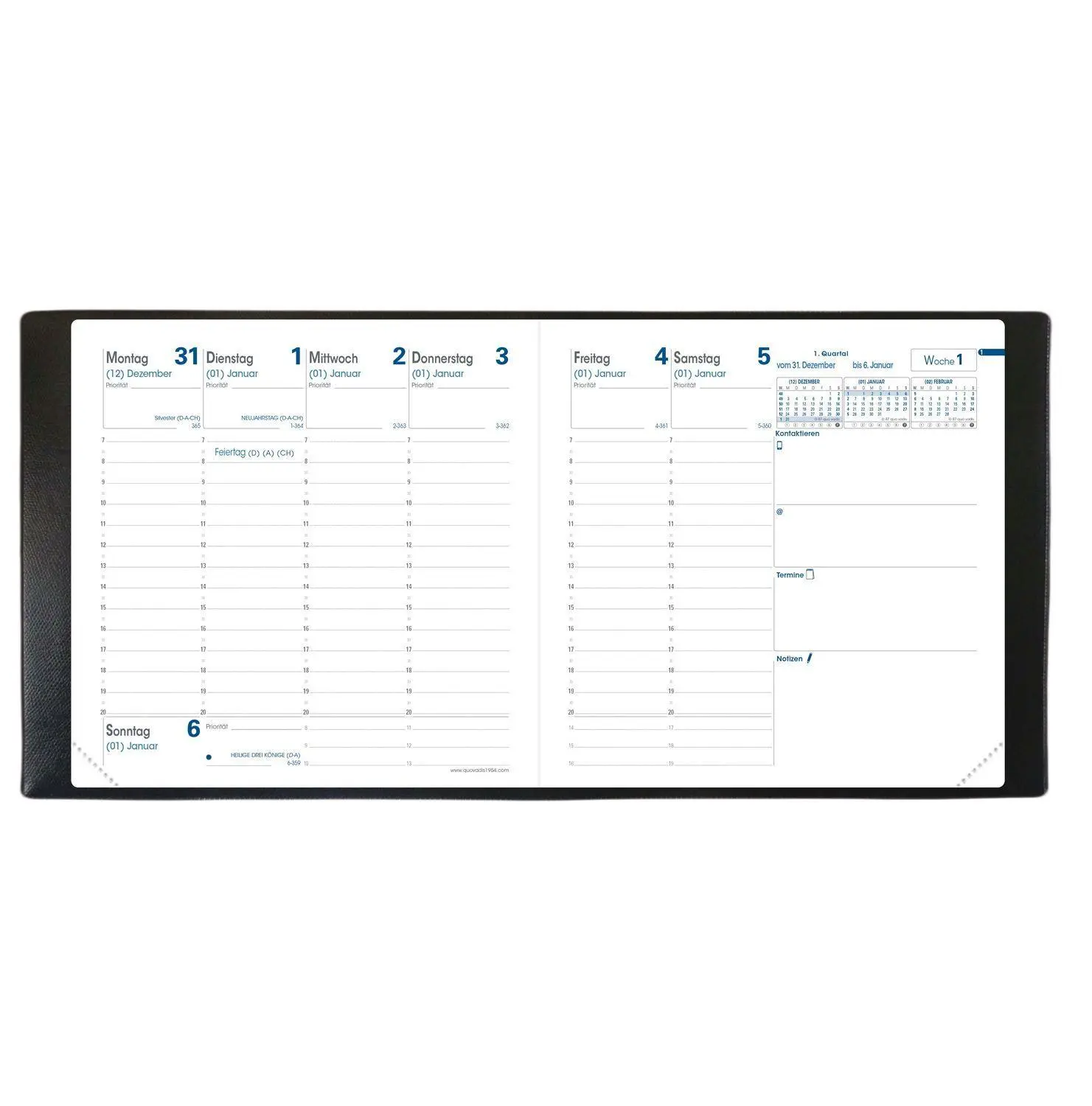 Bild: 3371010122165 | EXECUTIF vz DE Impala schwarz 2027 | Kalender im Schreibtischformat
