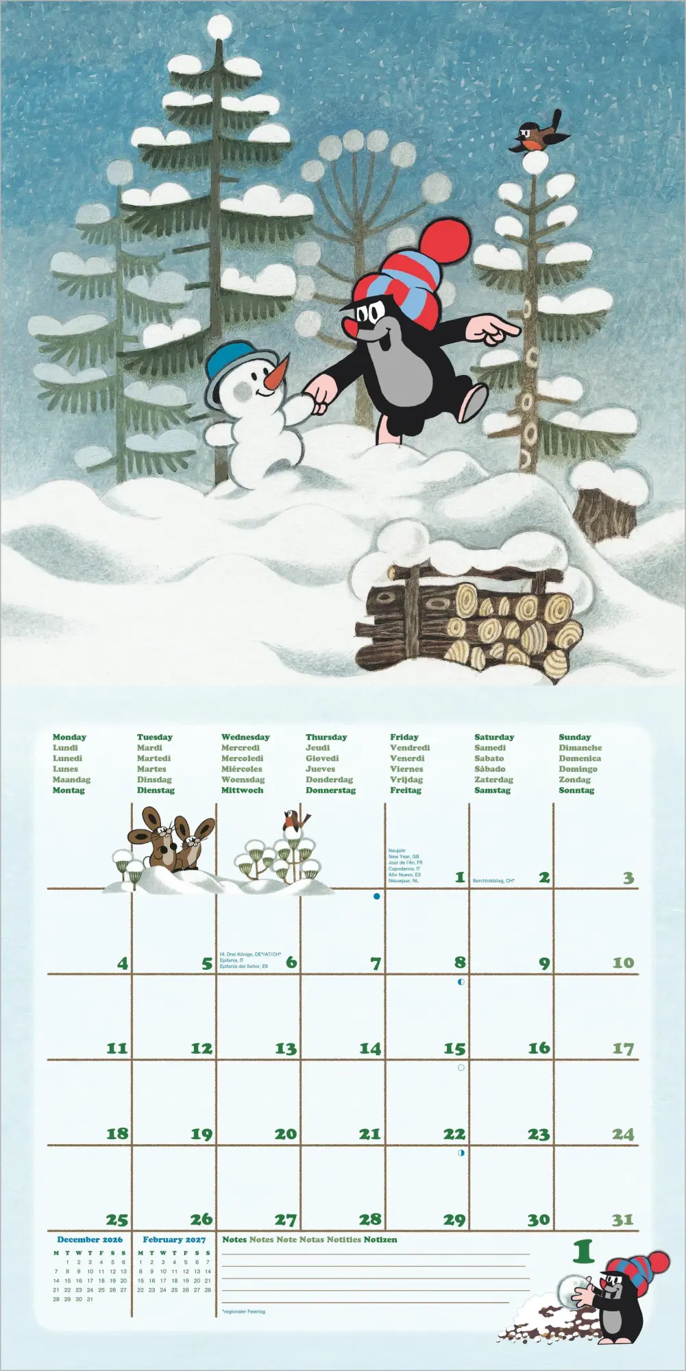 Bild: 4069095012165 | Der kleine Maulwurf 2027 | Neumann Verlage GmbH &amp; Co KG | Kalender