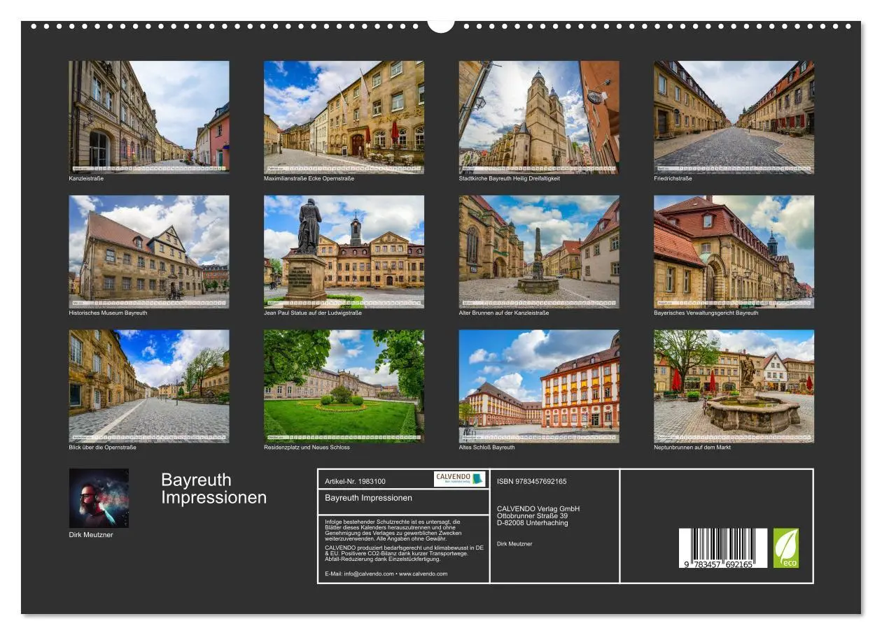 Bild: 9783457692165 | Bayreuth Impressionen (hochwertiger Premium Wandkalender 2026 DIN...