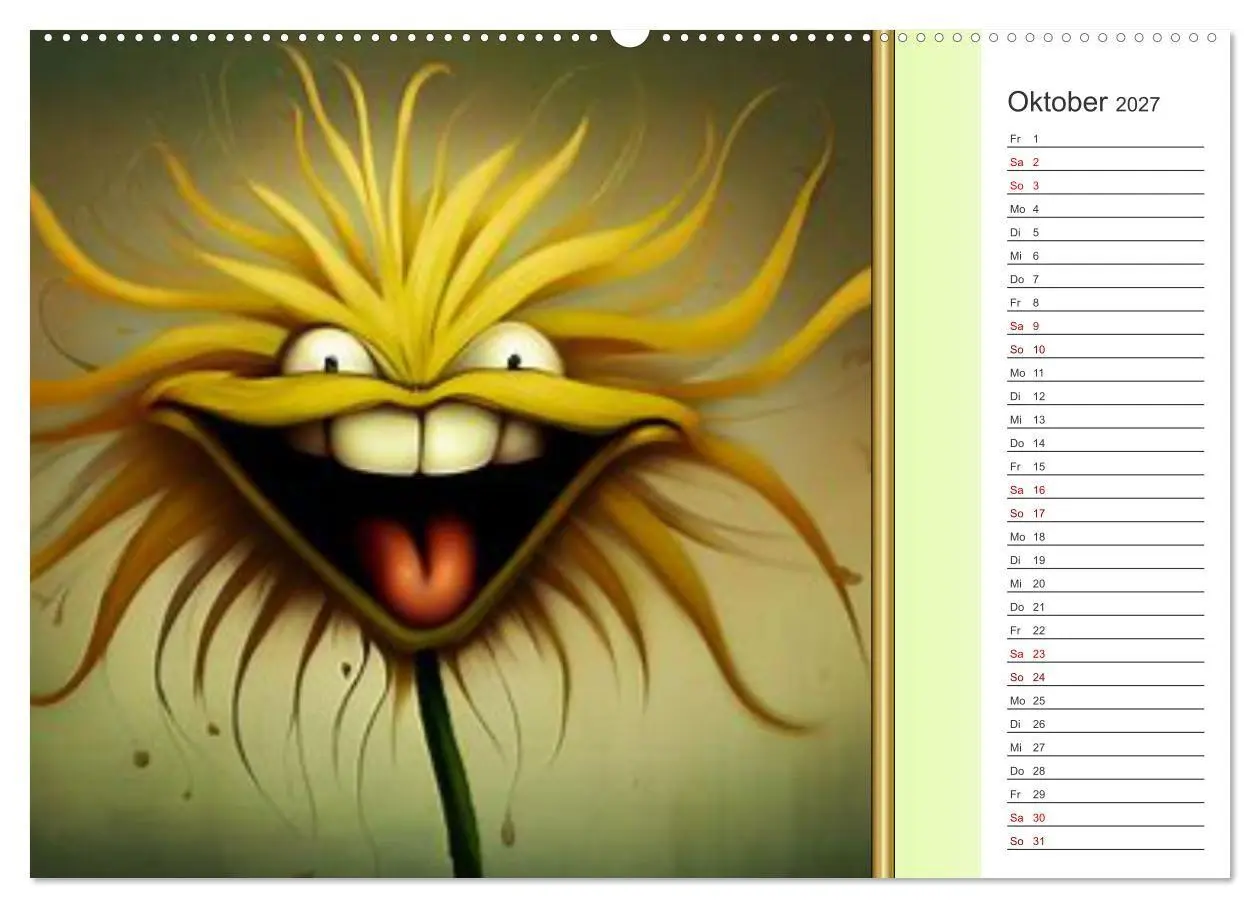 Bild: 9783569252165 | Crazy Blumen (hochwertiger Premium Wandkalender 2027 DIN A2 quer),...