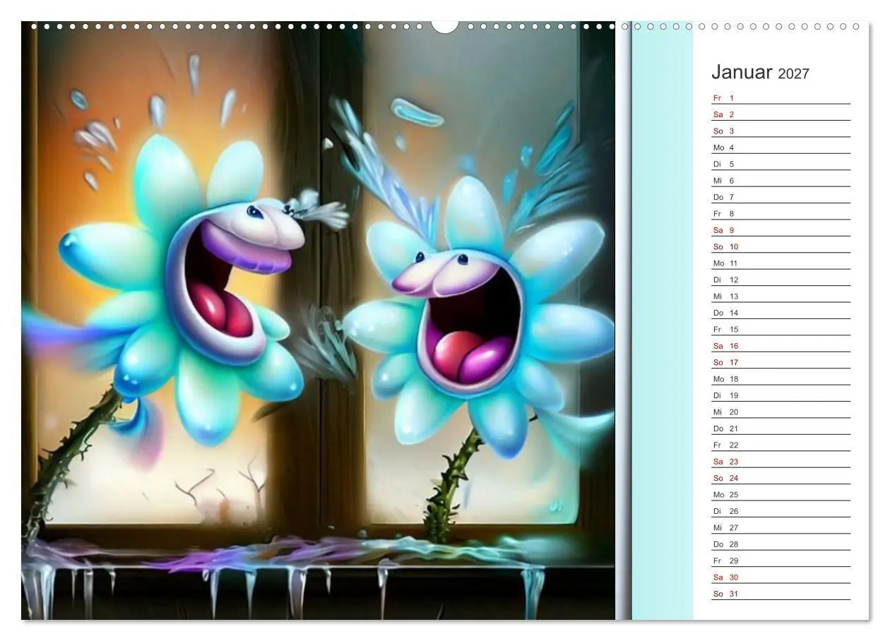 Bild: 9783569252165 | Crazy Blumen (hochwertiger Premium Wandkalender 2027 DIN A2 quer),...