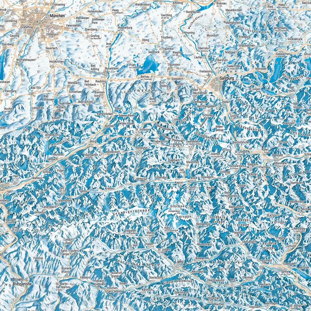 Bild: 9783707922165 | Österreich Panoramakarte, Sommer / Winter, freytag &amp; berndt | Berndt