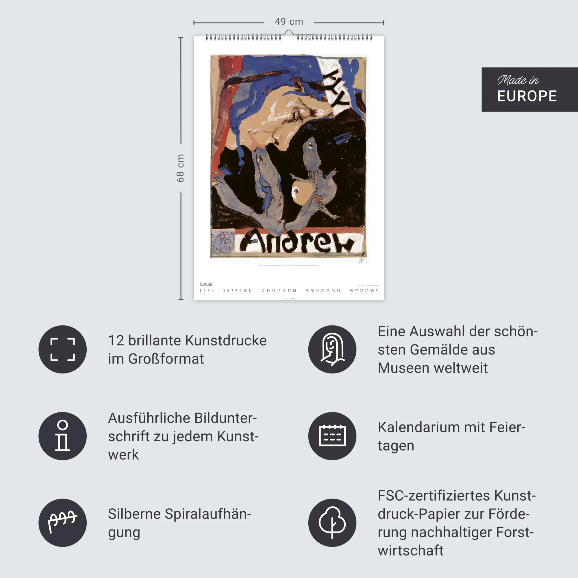 Bild: 9783839902165 | Horst Janssen Kalender 2026 | Horst Janssen | Kalender | Spiralbindung