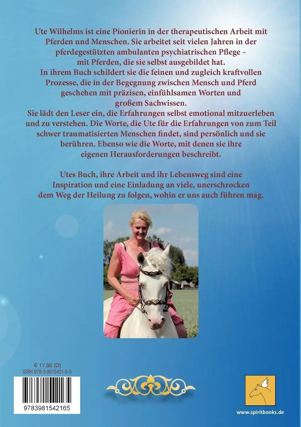 Rückseite: 9783981542165 | Hautnah | Wie Pferde verletzte Seelen heilen | Ute Wilhelms | Buch