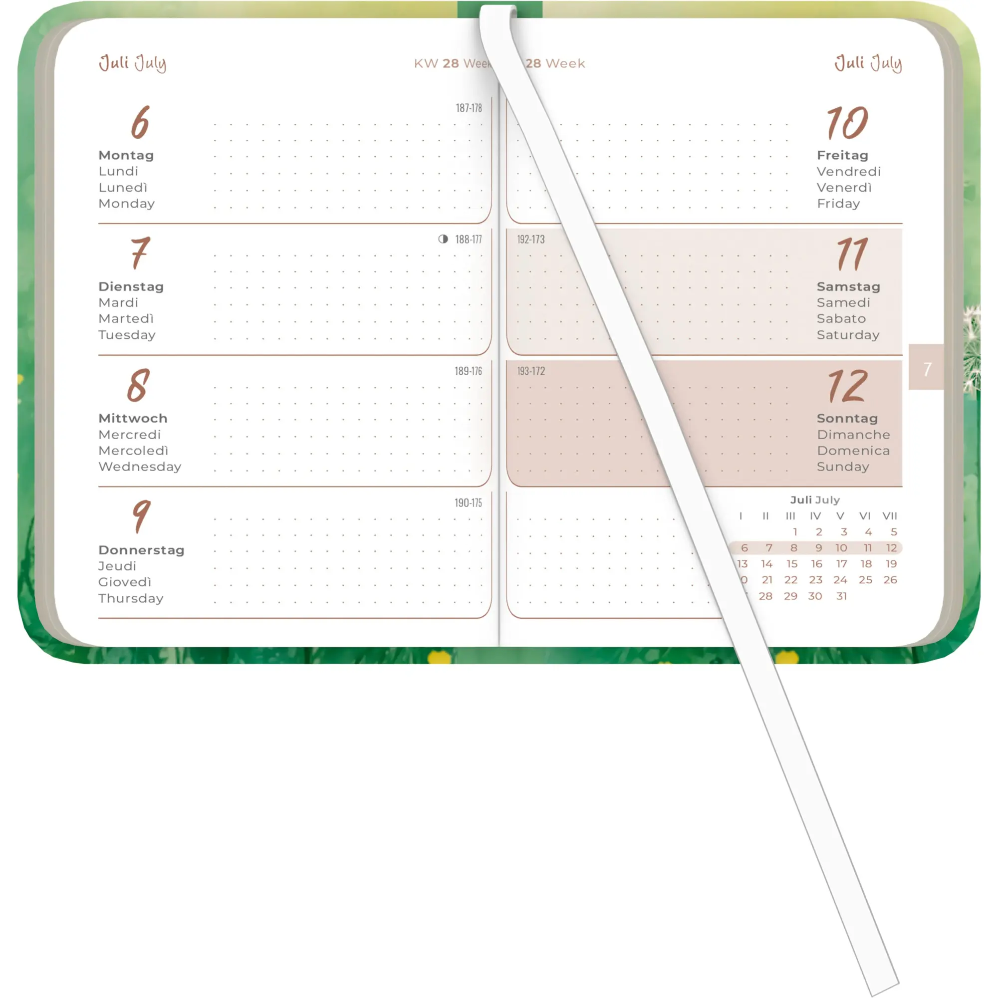 Bild: 4069095002265 | Lady Journal Mini Blowballs 2026- Taschen-Kalender 8x11,5 cm -...