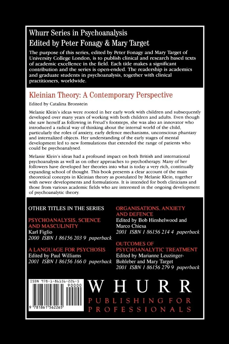 Rückseite: 9781861562265 | Kleinian Theory | A Contemporary Perspective | Cathy Bronstein | Buch