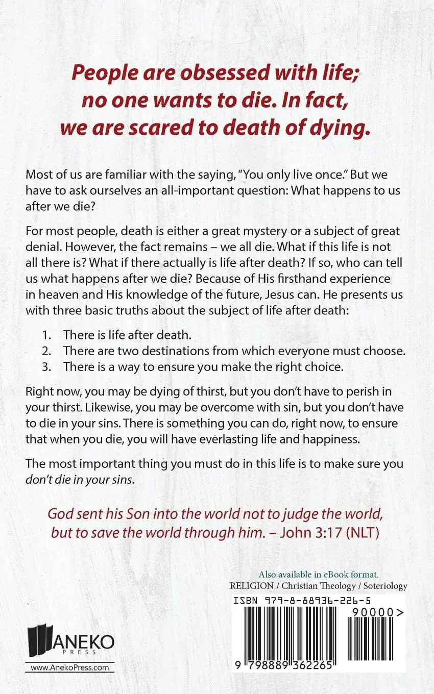 Rückseite: 9798889362265 | Don't Die in Your Sins | Greg Hershberg | Taschenbuch | Englisch