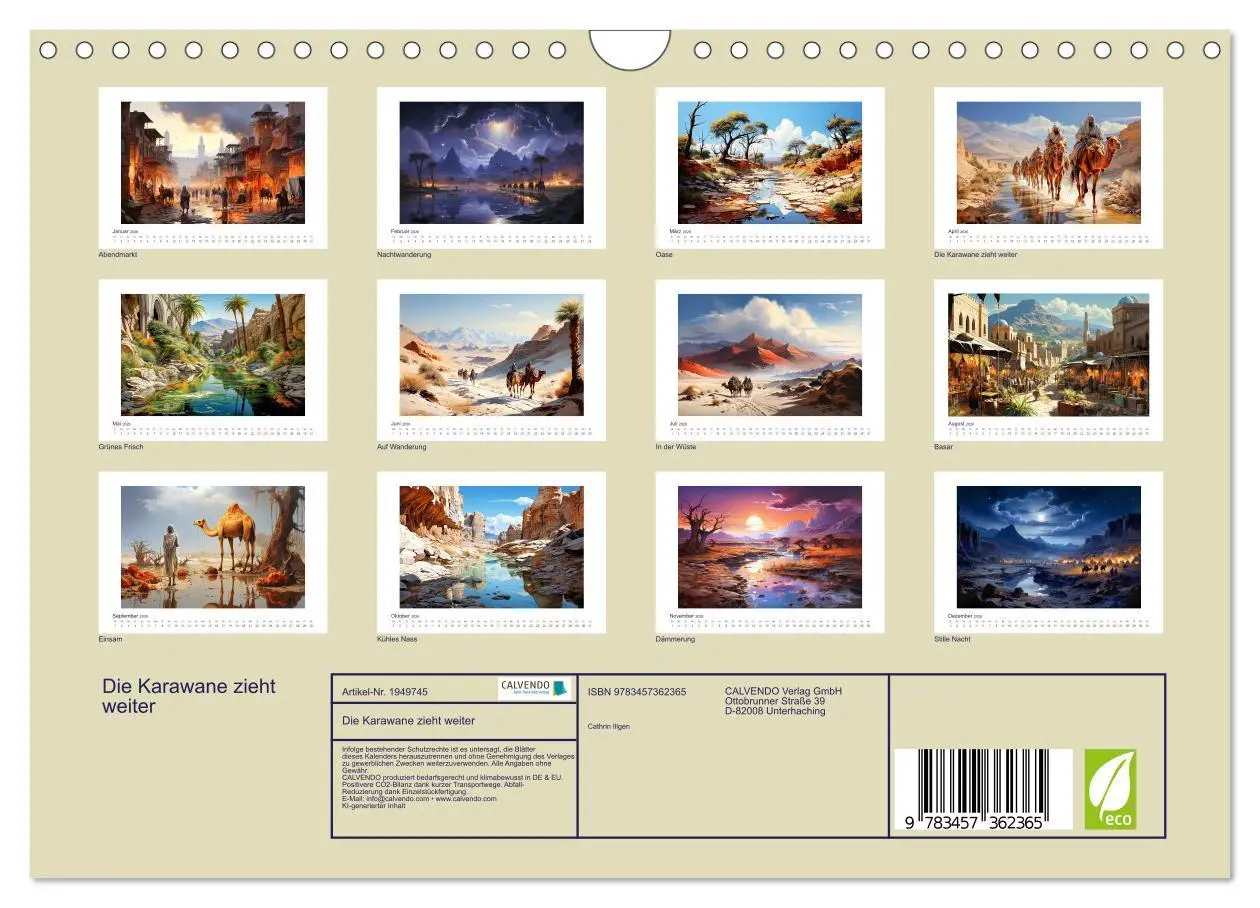 Bild: 9783457362365 | Die Karawane zieht weiter (Wandkalender 2026 DIN A4 quer), CALVENDO...