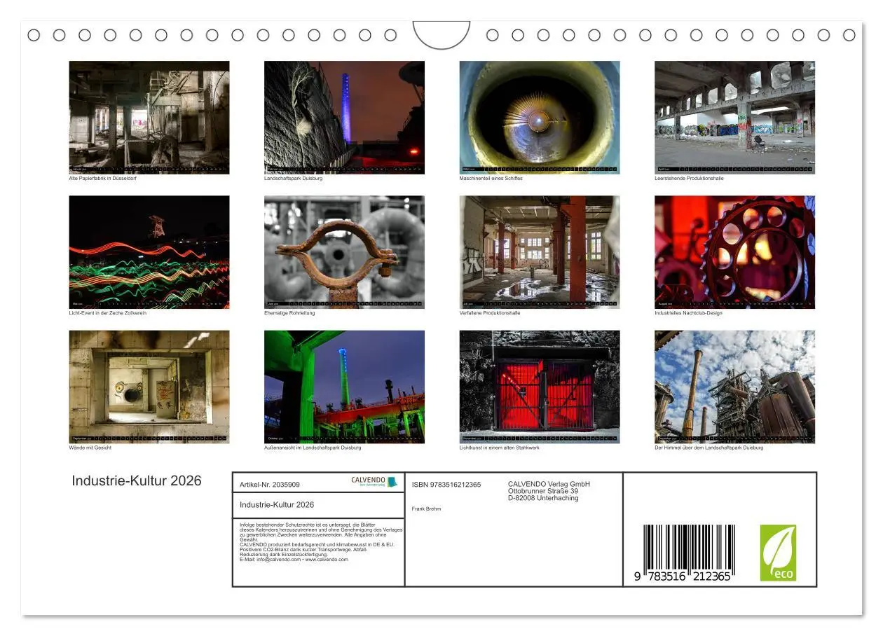 Bild: 9783516212365 | Industrie-Kultur 2026 (Wandkalender 2026 DIN A4 quer), CALVENDO...
