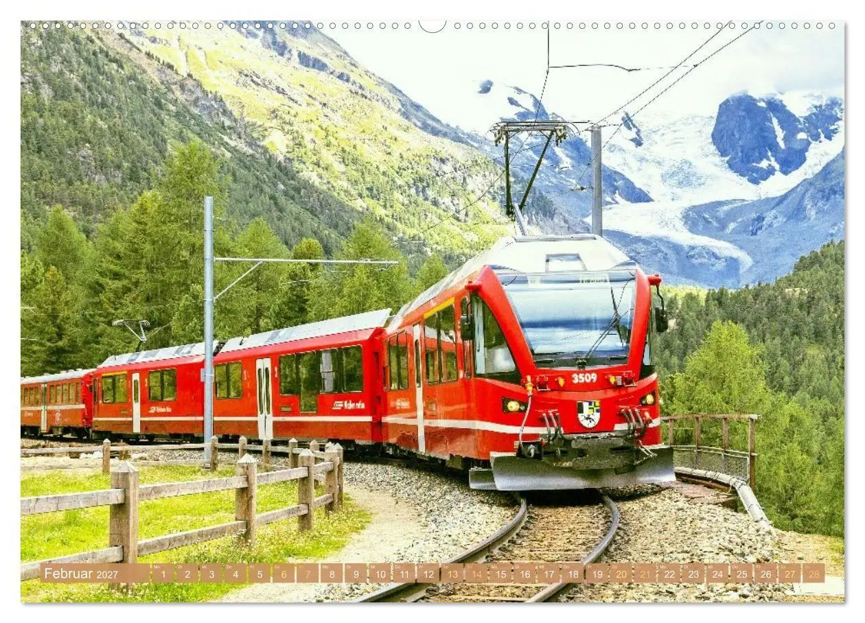 Bild: 9783516902365 | Im Zug durch Schweizer Berge (Wandkalender 2027 DIN A2 quer),...