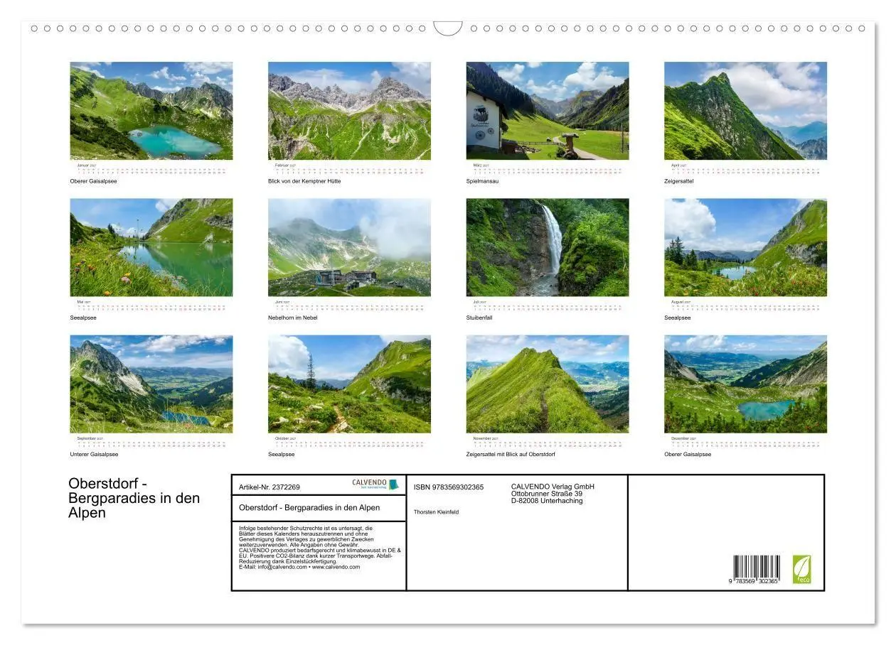 Bild: 9783569302365 | Oberstdorf - Bergparadies in den Alpen (Wandkalender 2027 DIN A2...