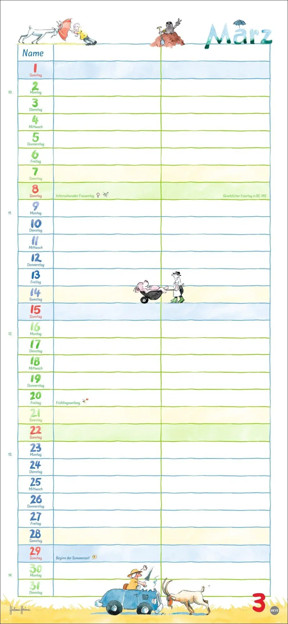 Bild: 9783756412365 | Helme Heine: Planer für zwei 2026 | Helme Heine | Kalender | 14 S.