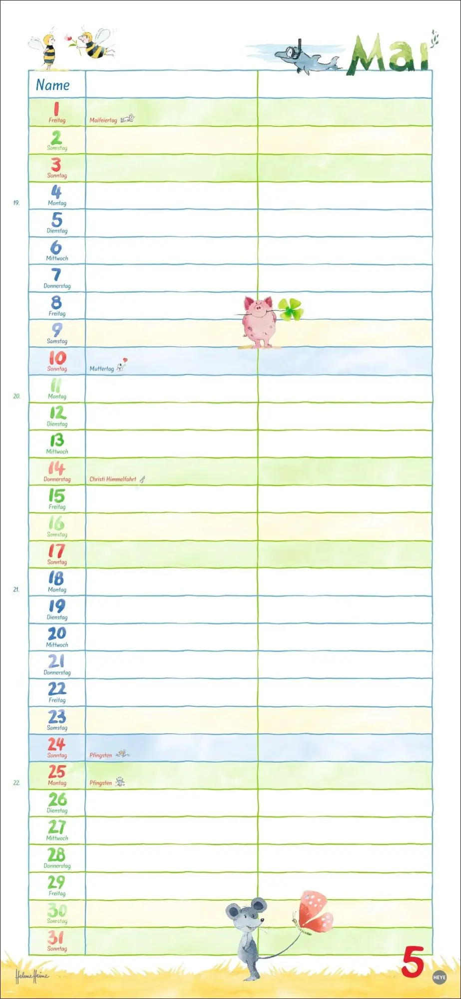 Bild: 9783756412365 | Helme Heine: Planer für zwei 2026 | Helme Heine | Kalender | 14 S.