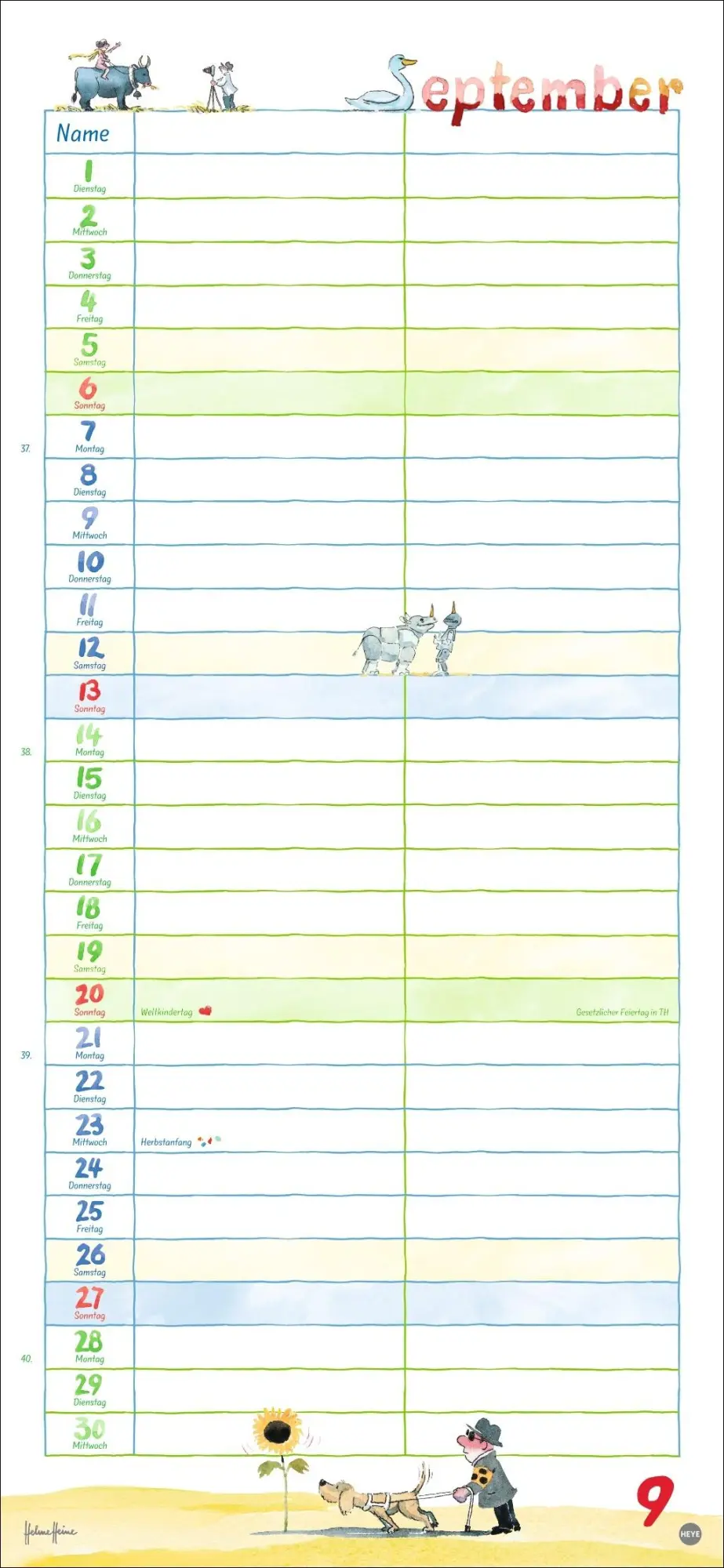 Bild: 9783756412365 | Helme Heine: Planer für zwei 2026 | Helme Heine | Kalender | 14 S.