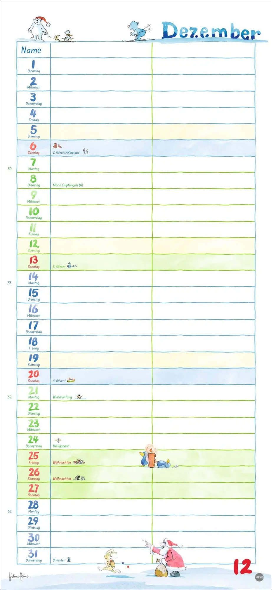 Bild: 9783756412365 | Helme Heine: Planer für zwei 2026 | Helme Heine | Kalender | 14 S.