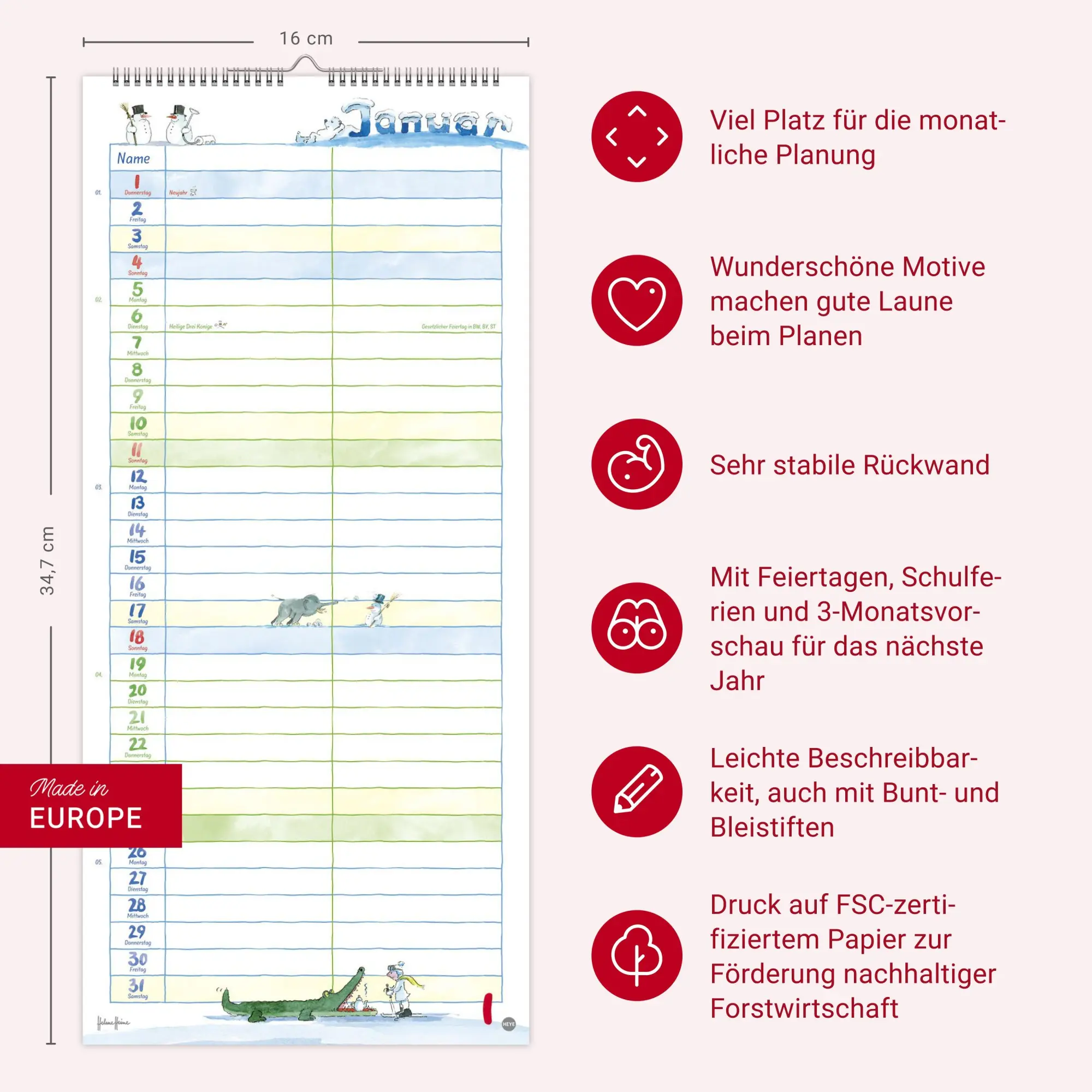 Bild: 9783756412365 | Helme Heine: Planer für zwei 2026 | Helme Heine | Kalender | 14 S.