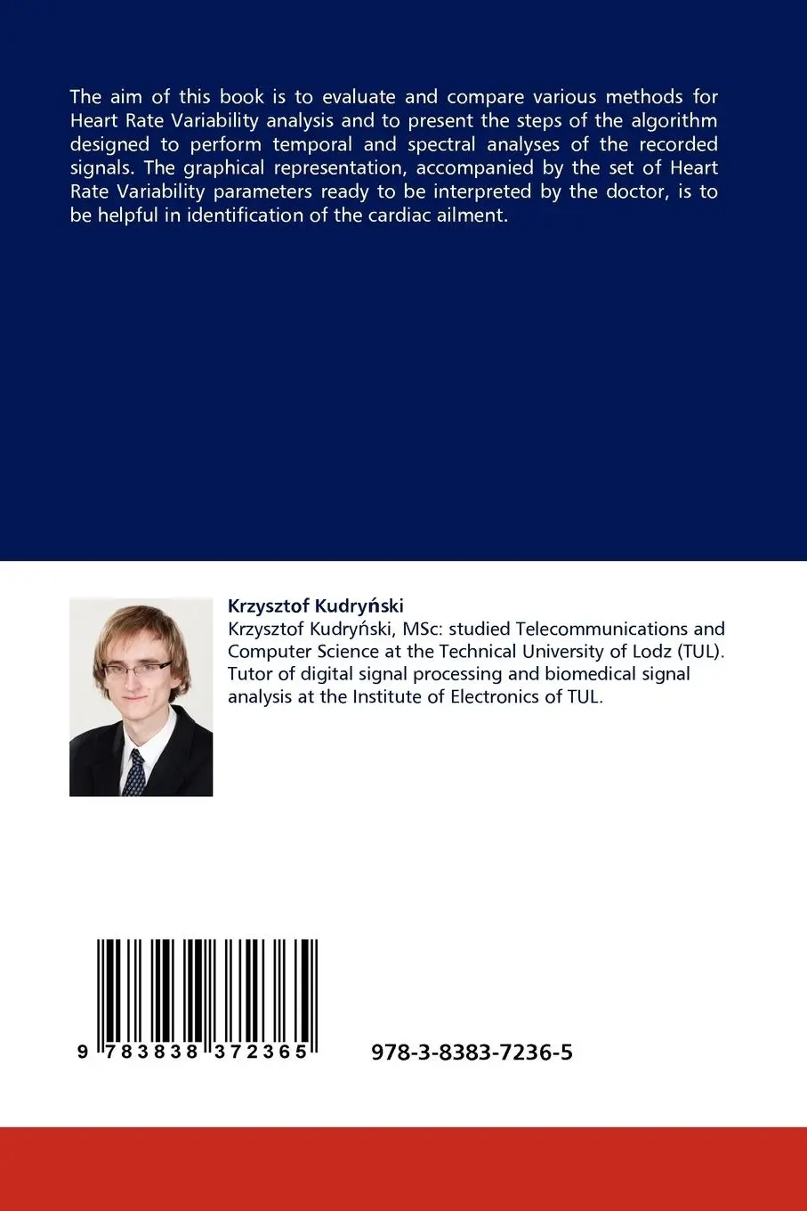 Rückseite: 9783838372365 | Analysis of Heart Rate Variability signal | in clinical applications