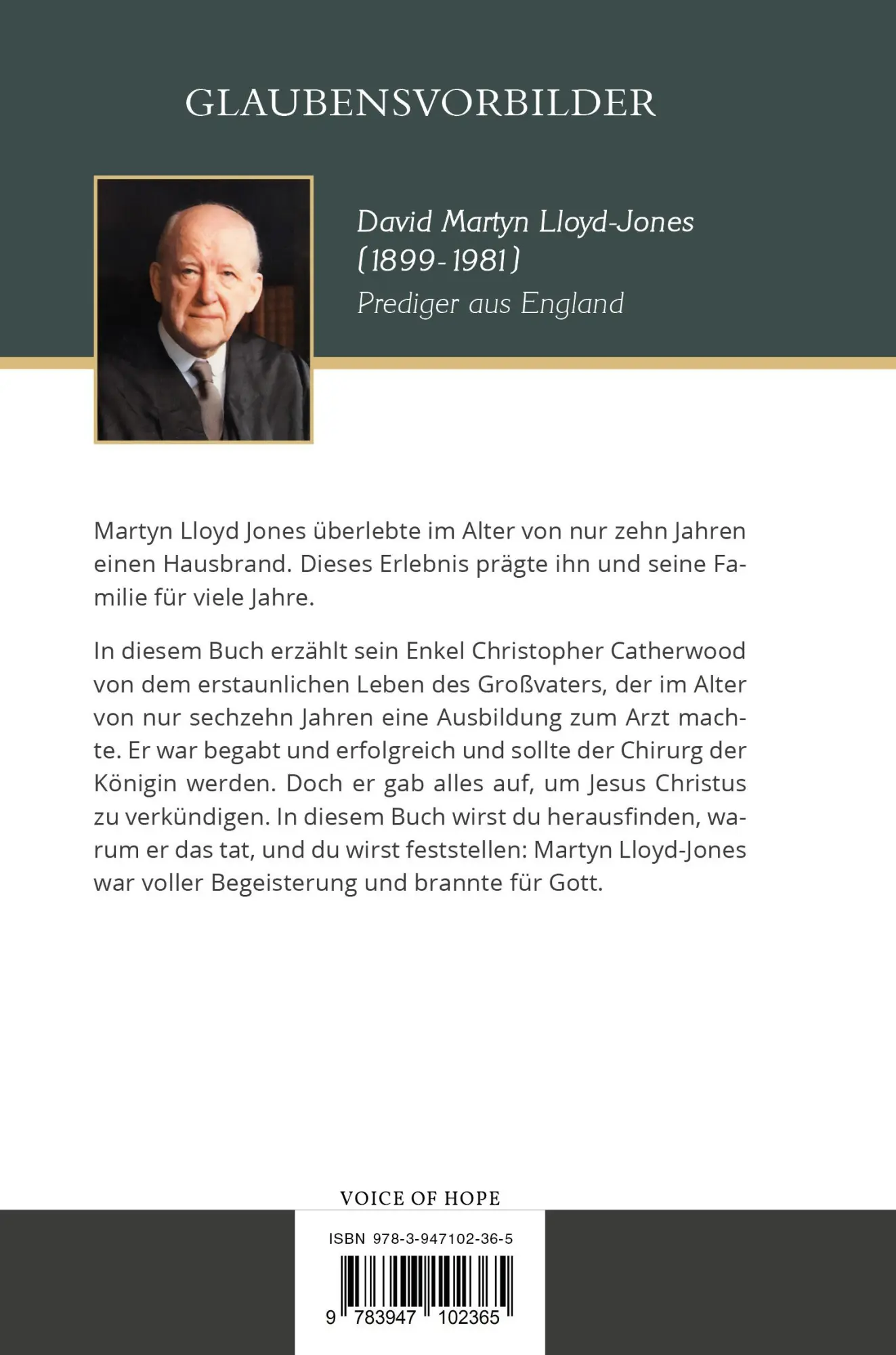 Rückseite: 9783947102365 | Vom Arzt zum Prediger | Christopher Catherwood | Buch | 152 S. | 2023