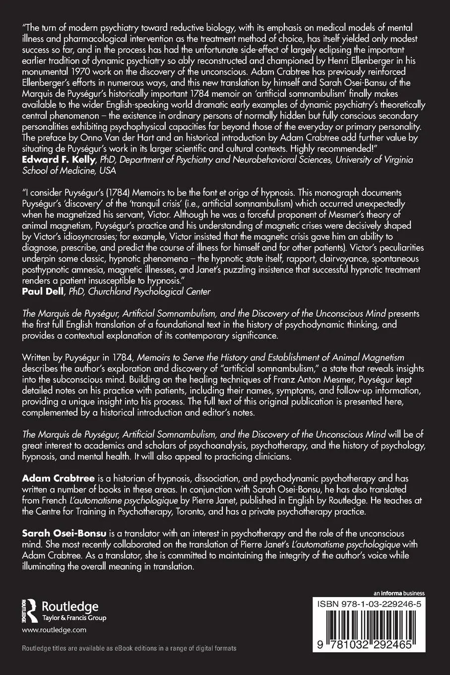 Rückseite: 9781032292465 | The Marquis de Puységur, Artificial Somnambulism, and the Discovery...