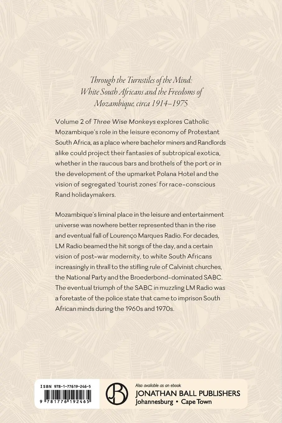 Rückseite: 9781776192465 | THROUGH THE TURNSTILES OF THE MIND - Volume 2/Three Wise Monkeys