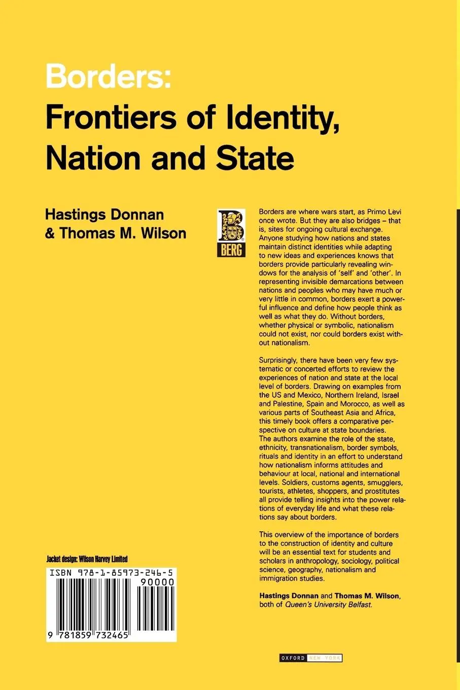 Rückseite: 9781859732465 | Borders | Frontiers of Identity, Nation and State | Donnan (u. a.)