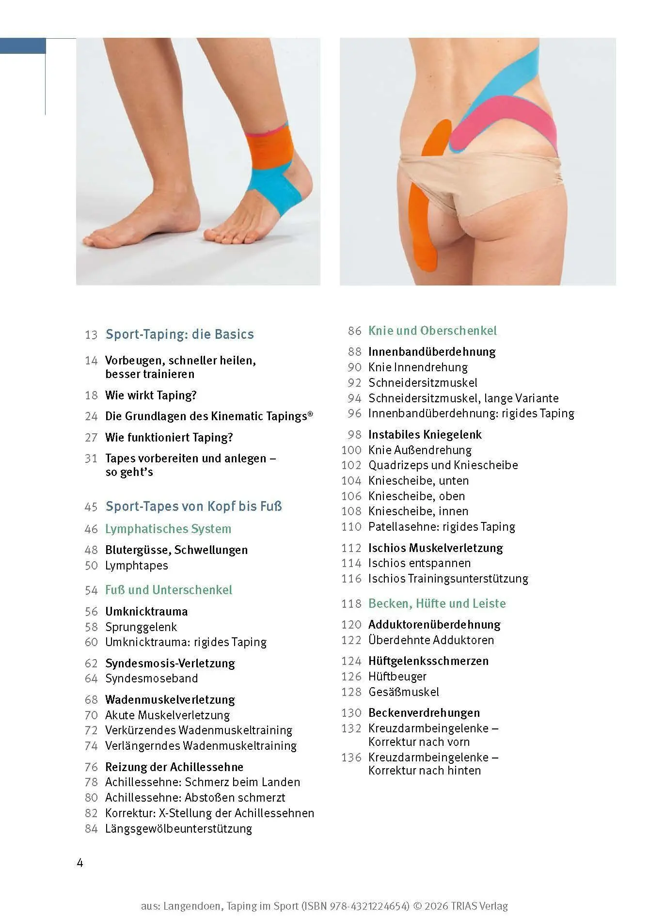 Bild: 9783432122465 | Taping im Sport | Soforthilfe bei Schmerzen und Verletzungen | Buch