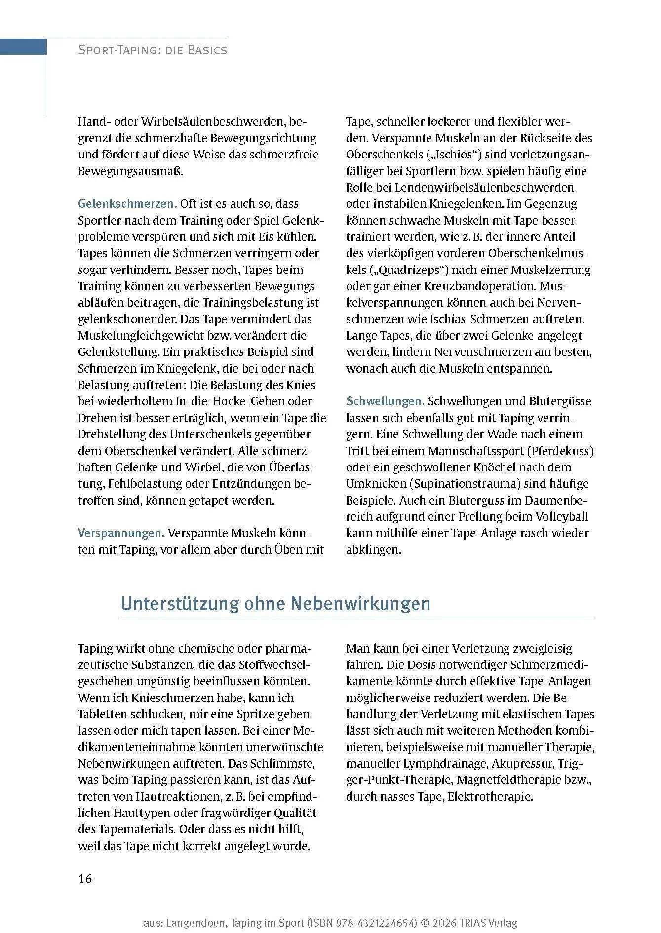 Bild: 9783432122465 | Taping im Sport | Soforthilfe bei Schmerzen und Verletzungen | Buch