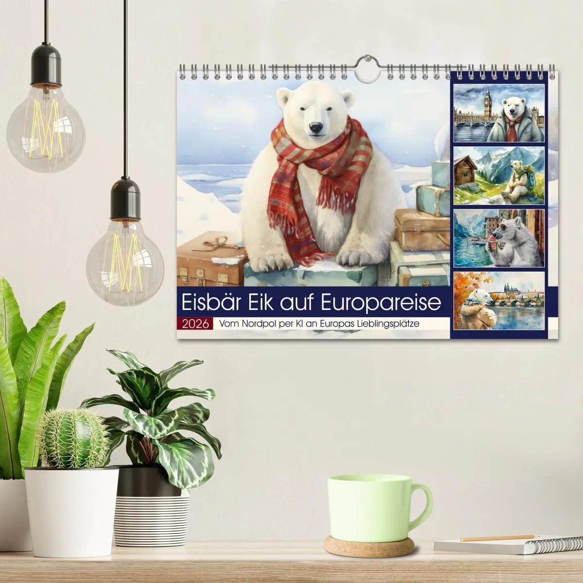 Bild: 9783457352465 | Eisbär Eik auf Europareise (Wandkalender 2026 DIN A4 quer),...