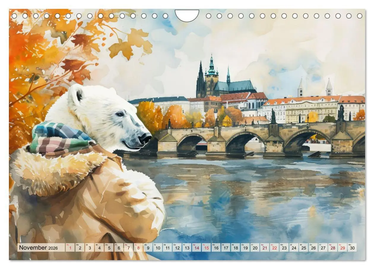 Bild: 9783457352465 | Eisbär Eik auf Europareise (Wandkalender 2026 DIN A4 quer),...